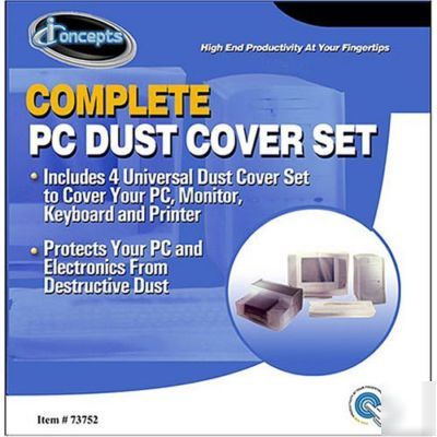 New brand iconcepts complete 4 pc dust cover set sealed