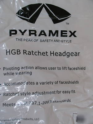 New 2 pyramex hgb ratchet facesheild headgear +2 visors