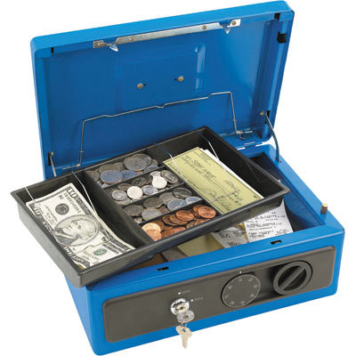 New combo cash box lock box with combination lock - 