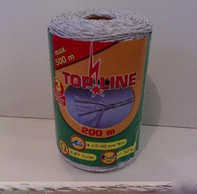 New electric fencing wire 200M white fence poly quality 