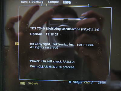 Tektronix tds 754 4CH 500MHZ 2G/s dpo oscilloscope opt