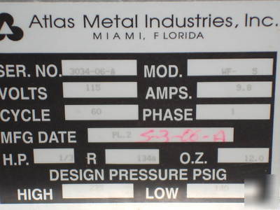 Atlas wf-5 marble slab mixing station frost top 2006