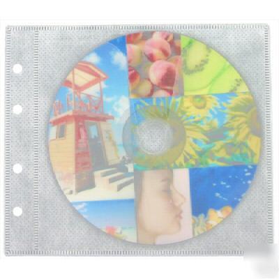 500 white double-side refill cd dvd sleeves free ship 