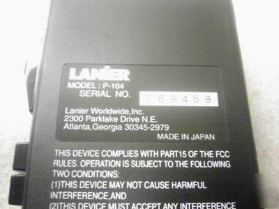 Lanier p-164 p-165 tape recorder dictation dictaphone