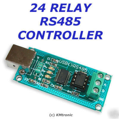Usb > RS485 > 24 channel relay controller