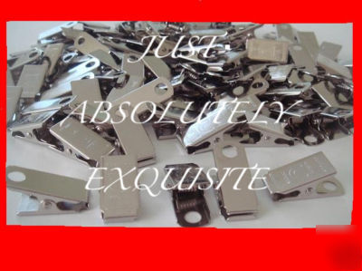 100 metal clips for id badge, crafts, pacifier holdlers
