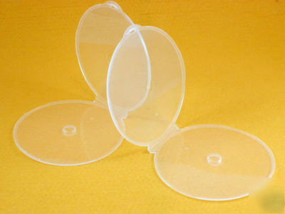 200 clam shell frosty clear cd dvd case locking storage
