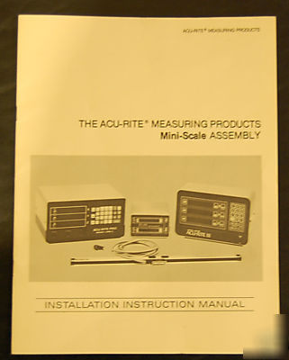 Acu-rite mini-scale digital readout dro manual