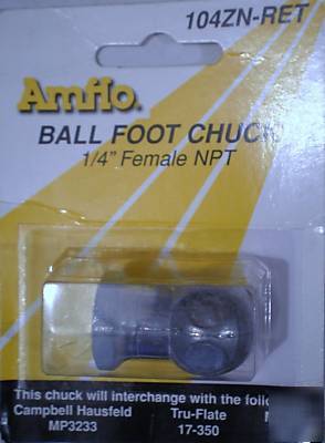 Amflo 104ZN zinc ball foot chuck 1/4 female npt qty 8
