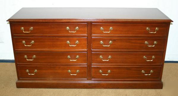 Antique mahogany lateral drawer file cabinet credenza