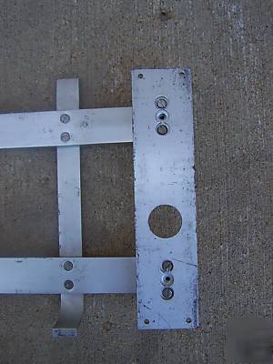 Commercial door aluminum pull push bar w/ grip handle
