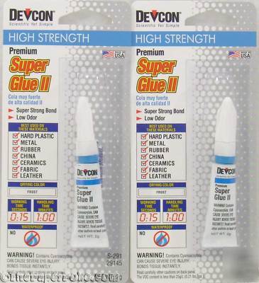 Devcon high strength super glue 2 single tube 2 pack