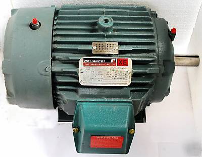 New reliance 5 hp 1750 rpm 3 phase motor surplus