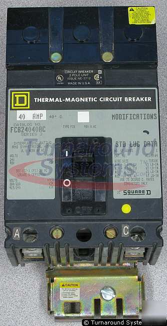 Square d FCB24040AC circuit breaker, 40 amp, i-line