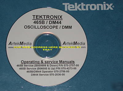 Tek 465B & DM44 manual set (service & ops) 4 volumes