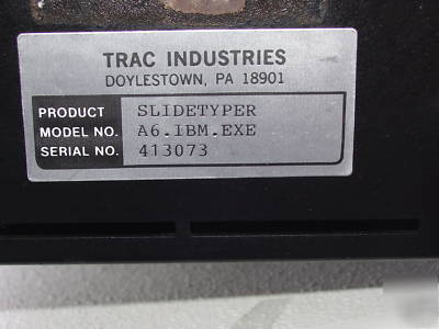 Trac industries A4 8300 c slidetyper - slide printer