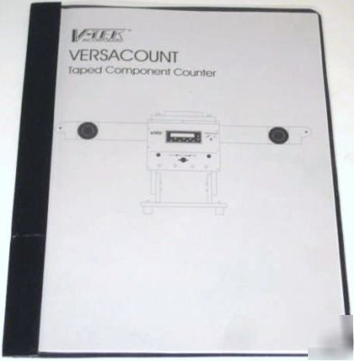 V-tek versa count taped component counter op. manual