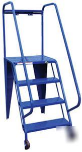 Vestil tip-n-go mobile ladders straddle lad-tgs-60-4-p