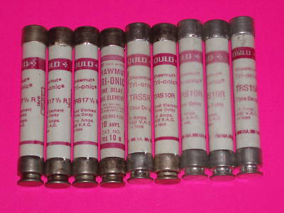 Gould shawmut tri-onic fuses trs type- mixed lot =value