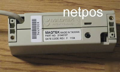 Magtek mini mag stripe reader pn 21040107 3 track usb