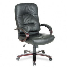 Office star executive leather high back swivel chair