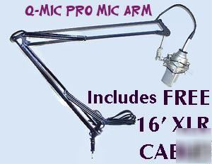 Professional ham scissor mic arm/boom - free xlr cable