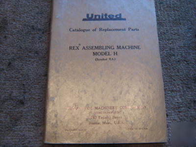 Usmc rex assembling machine model 