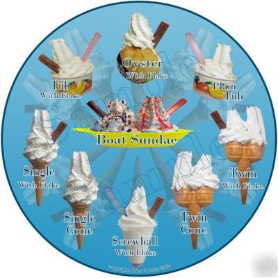 Ice cream van sticker, circular one sticker