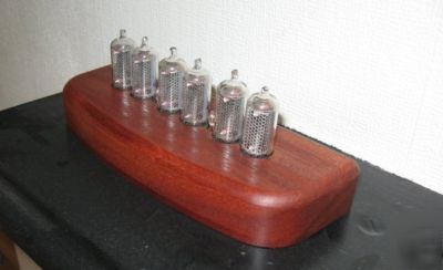 In-8-2 nixie tube clock kit with african sapele case