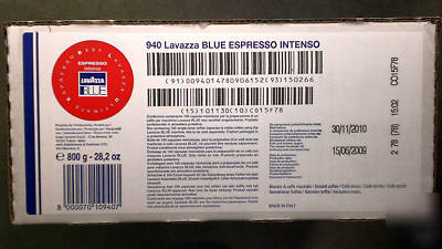 Lavazza blue intenso espresso box 100 from italy