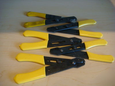 Lot of 5 klein 1003 wire stripper cutter solid stranded