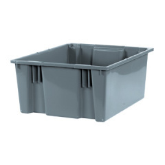 Shoplet select gray stack nest container 18 14 x 20 7