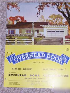 Vtg overhead door catalog/brochure 1951 hartford city