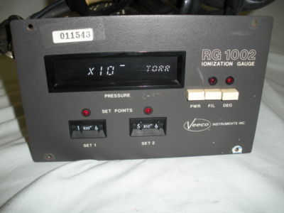 Veeco instruments rg 1002 dual set point ion gauge ctrl