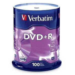 Verbatim 95098 -100PK dvd+r 16X 4.7GB bra