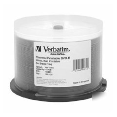 Verbatim dvdr 16X 47GB thermal printable surface 50PK
