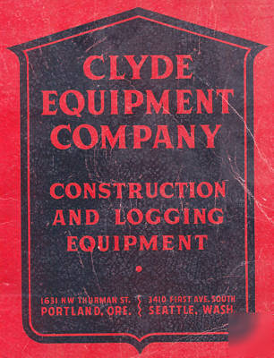 Book clyde logging catalog ON3 SN3 HON3 ON30 sawmill 