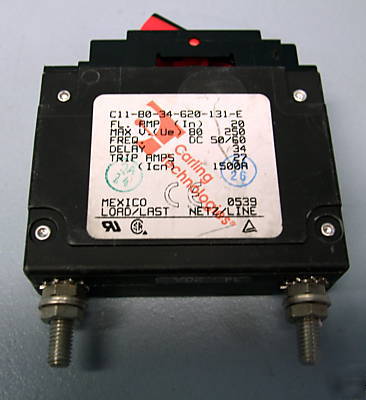 Carling C11-B0-34-620-131-e circuit breaker 20A, (2 ea.