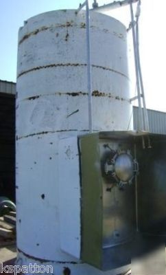 3000 gallon stainless jacketed tank silo cherry burrell