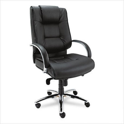 Alera ravino swivel tilt leather chair black high back