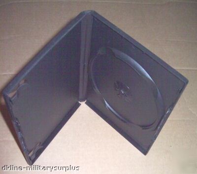 3 black single 14MM dvd case push hub cd storage box 