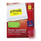 Avery-dennison neon laser printer labels |1 pack| 5978