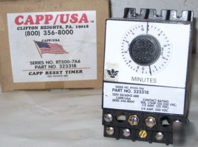 Capp/usa eagle RT500-7A6 323318 reset timer 120V 6B8