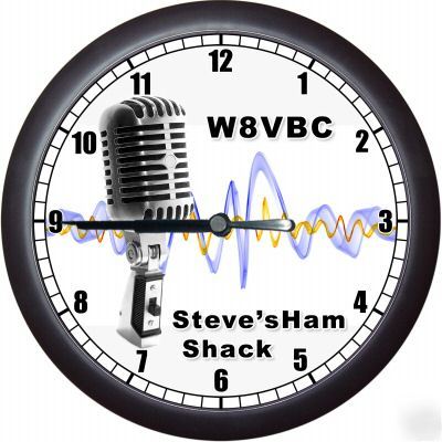 Customized amature ham radio wall clock - cb antenna