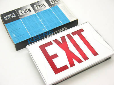 Keene 1C-rw 1CRW X30-rw X30RW exit sign, wall/clng mnt
