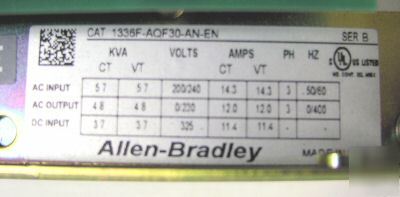 New allen bradley 1336F-AQF30-an-en - 240 vac - vfd ** **