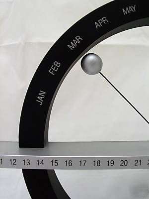 New moma dagan grey & silver perpetual desk calendar 