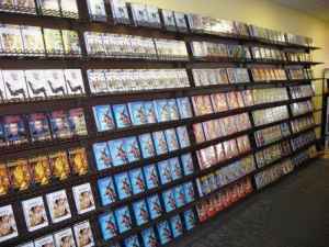 Dvd,cd,video games store shelves fixtures pick up