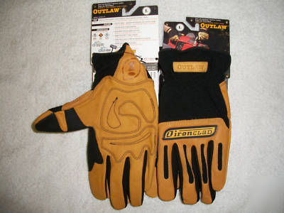 Iron clad ranchworx outlaw-leather mechanics work glove