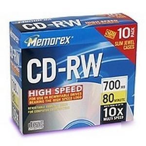 Memorex 3417 -10PK cdrw media 8X-12X onl